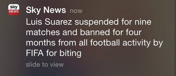 See ya Suarez. #deserved