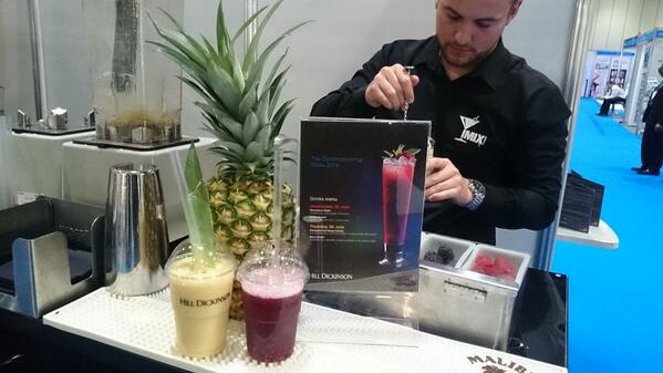 IMIXEvents's tweet photo. Last day at the commissioning today with @HillDickinson the pinapple and mango colodas are back!! #londonexcel http://t.co/ctfQksM57S