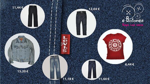 eBotones's tweet image. Hasta un 85% de descuento! Levis, adolfo dominguez, pedro del hirerro, zara y muchas más. e-botones.com