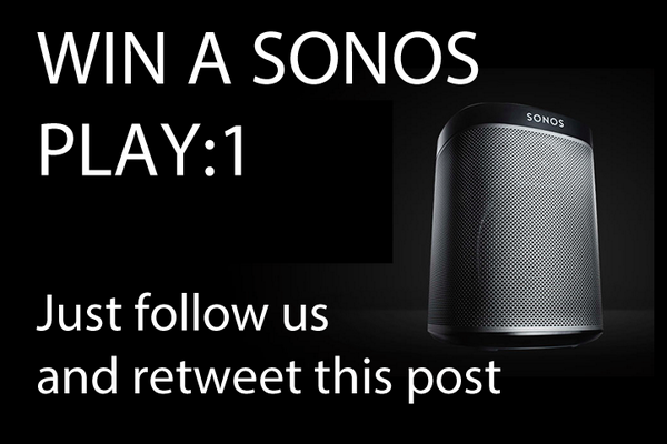 IT'S COMPETITION TIME! For a chance to win a Sonos PLAY:1, Just follow us and retweet this post. Ends 1st Dec.