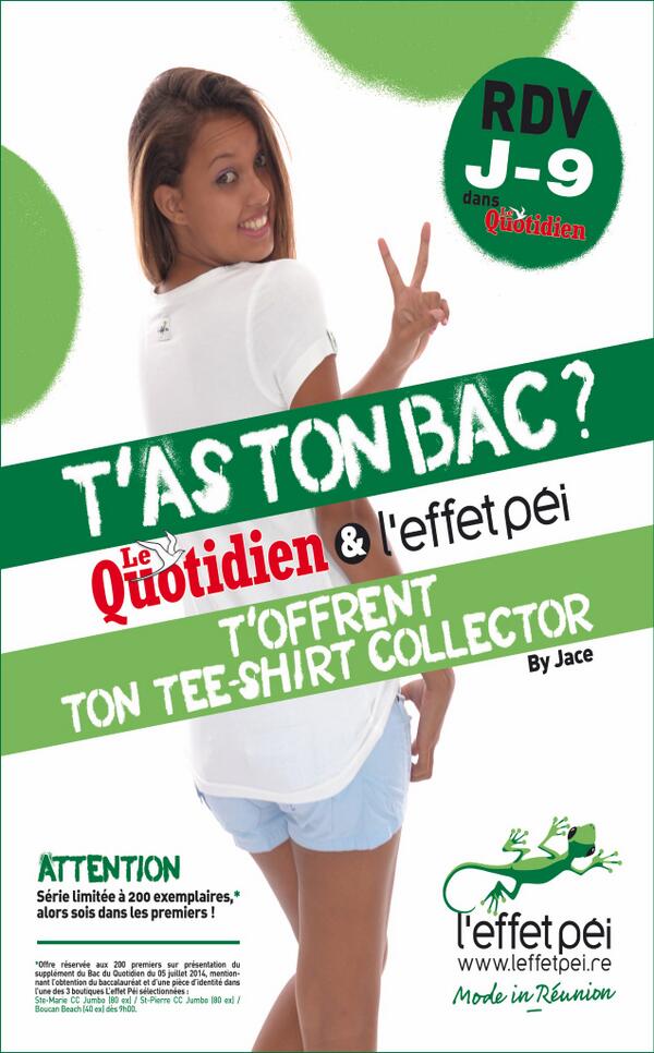 Pour ton bac, Gagne ton t-shirt collector avec Le Quotidien et L'effet péi  #baccalaureat #lareunion #effetpéi