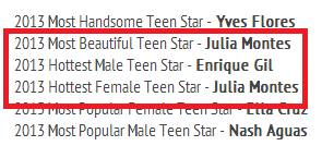 JuliaMSpikers's tweet photo. MTB sa Awards hahahah! Eh sila nga ang HOTTEST LOVETEAM! #TBThursday http://t.co/lUJ1gVAKLS
