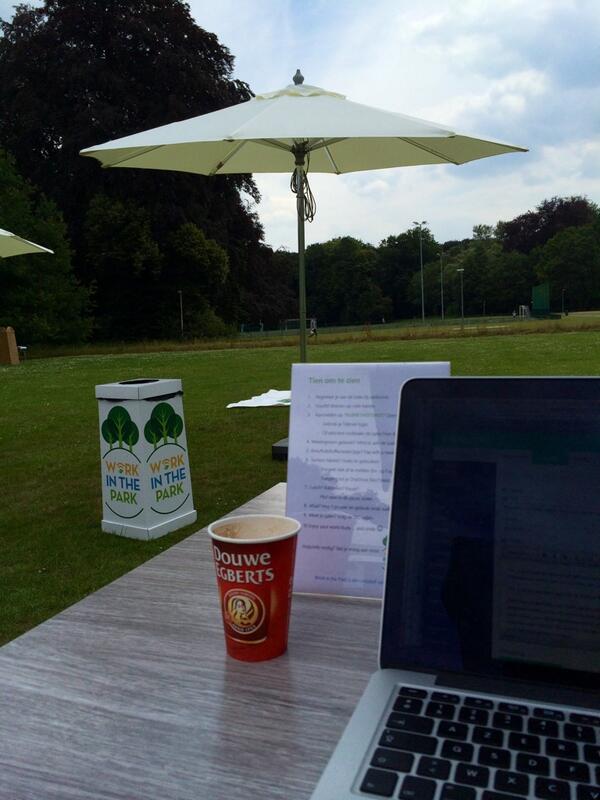 Heerlijk werken en genieten #topinitiatief #workinthepark