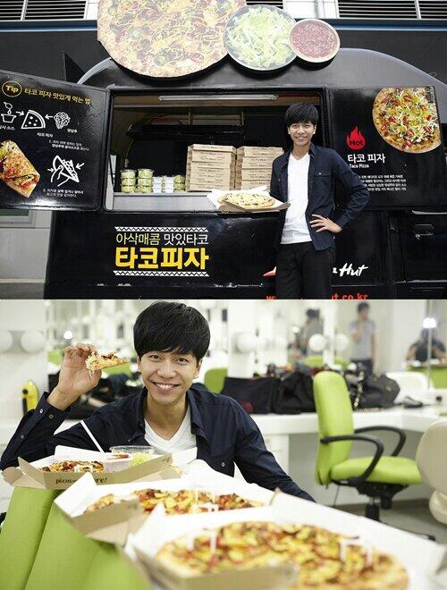 Lee Seung Gi membawakan truk pizza untuk seluruh pemain dan staff drama "You're All Surrounded".