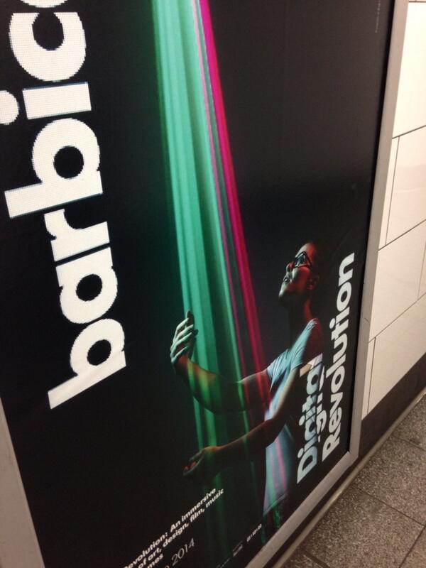 umbrellium's tweet image. We have had our heads down working hard on #Assemblance for the #DigitalRevolution @BarbicanCentre. Tube ads are out