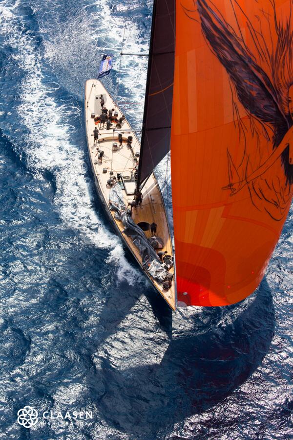 ClaasenShipyard's tweet photo. Probably one of the most famous Spinnakers in the world! #SYFirefly #SYC14 @Superyachtcup2014 http://t.co/7Jhxcr4x1Z