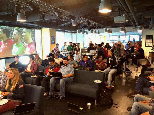 StubHub's tweet photo. @espn The calm before the storm. 2 screens, 2 games. The 1 result we hoped for. #HowAreYouWatching #USMNT http://t.co/lZbk2SPFny