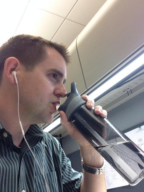 JW_Tool's tweet photo. Third year center John Simpson staying hydrated for tonight's tilt against Team Bison. #bisonisfood #thetoolishungry http://t.co/vTVotYGX70