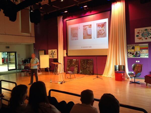 The_Dunn_'s tweet photo. Real Lobster Learning Passion from @DKMead sharing excitement of expeditionary learning in Maine. #clvfest http://t.co/f1UyWIIFuS
