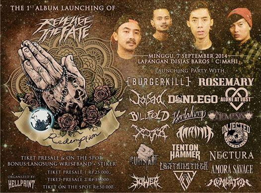 #LaunchingRTF <a href="/REVENGETHEFATE/">REVENGE THE FATE</a> 7 Sept 2014 - Disjas Cimahi  @burgerkill666 <a href="/ROSEMARYsk8punk/">ROSEMARY SKATEPUNK</a> <a href="/Jasad_bdm/">JASAD OFFICIAL</a> <a href="/donlegoband/">DONLEGO OFFICIAL</a>