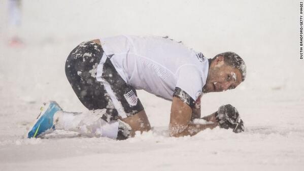 Worried about rain in Brazil today? Remember: the #USMNT qualified for this World Cup by winning a game IN THE SNOW