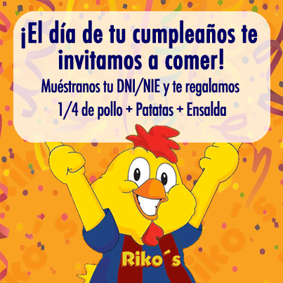 PollosRikos's tweet photo. En #PollosRikos celebramos tu #cumpleaños. ¡Si estás en #Barcelona, te esperamos! http://t.co/9SgvZhwdGn