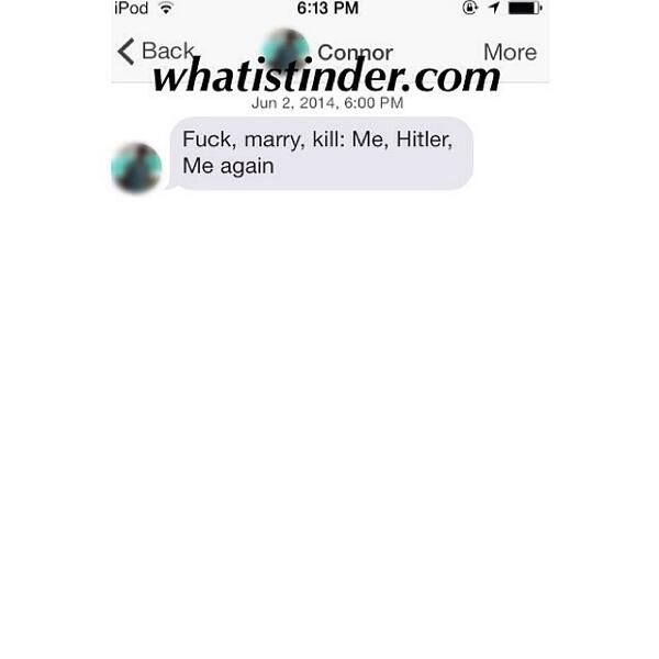 WhatIsTinder's tweet image. Kill fuck marry whatistinder.com/?p=1911 #Killfuckmarry #Tinder ...