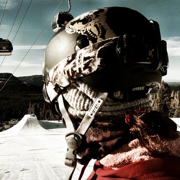 Elenahight's tweet photo. Sizing up the hip from #MsSuperpark at @MammothMountain last spring! #TBT @Snowboardermag http://t.co/kmSb5lOiUh
