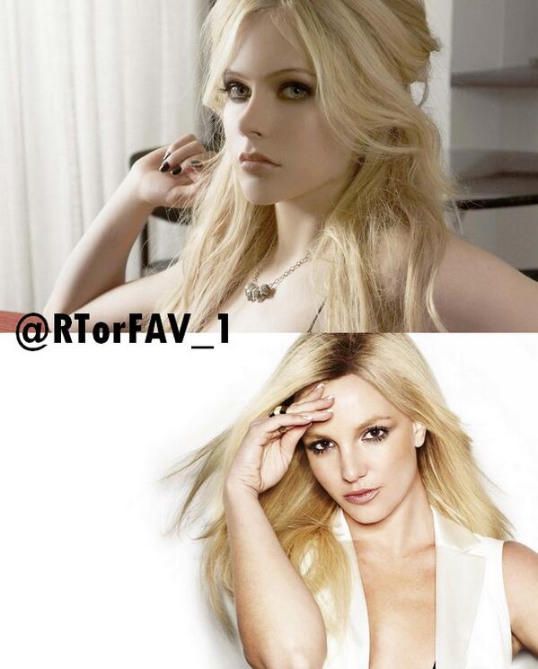 RTorFAV_1's tweet photo. REQUESTED
RT for Avril Lavigne 
FAV for Britney Spears http://t.co/5lWjg2sTYt