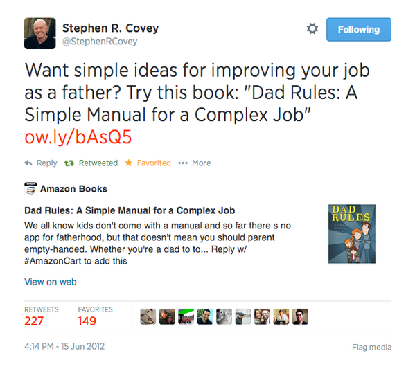 Treeon's tweet image. One of the greatest honors of my life was receiving an endorsement from @StephenRCovey for my 1st parenting book
