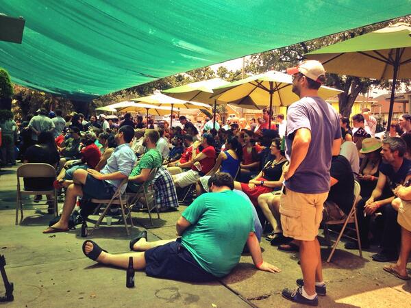 JKelleyTV's tweet image. This crowd is on the edge of their seats! #intense #soquiet #WorldCup