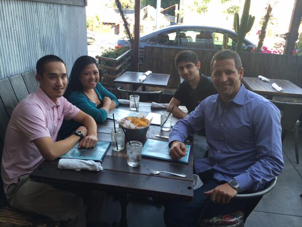 TheGuestbk's tweet photo. #TBT to our first team happy hour! (The drinks hadn't arrived at that point :) ) #UniversalPoints #cheers #teamwork http://t.co/CFDdQCRwNl