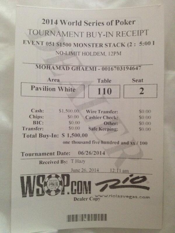 MO_G_Kush's tweet image. Today is the day! $1 million+ to first, only 6-7000 players in my way! #WSOP2014 #1500monsterstack