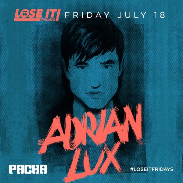 DEGWORLDWIDE's tweet photo. JUST IN! Fri. July 18 @Adrian_Lux plays @PachaNYC! Early bird tickets just $10: http://t.co/EcYNcTnUJi #LOSEITFRIDAYS http://t.co/JgOIlrcZGz