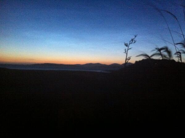 Half past midnight looking towards Taransay.