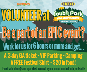 Volunteer for 6 hours get a 3-Day GA ticket, VIP parking, camping, t-shirt, &amp; $20 in food!
