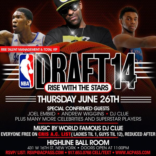 AllInNYC's tweet image. #IMMEDIATERELEASE #RETWEET #RiseWithStars #NBAdraftParty @HLBallroom - 431 W 16 St. NO COVER, text CRISAC to 83361