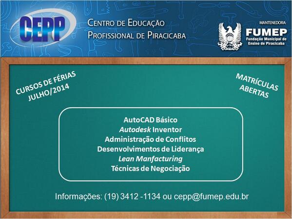 Cursos de Férias CEPP/FUMEP. Matrículas Abertas!!!