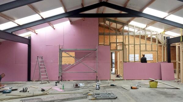 Shes a big old girl. Gonna have fun plastering this wall!