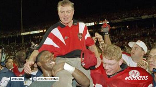 HuskerFootball's tweet photo. #TBT to the 1994 Championship win over Miami, 24-17. Miami returns to Lincoln 20 years later on Sept. 20th http://t.co/GqooPqKD78