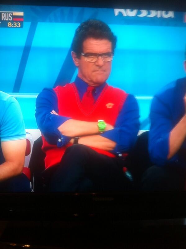Who's that guy who looks like he should be in a barber shop quartet? Ah, Capello.