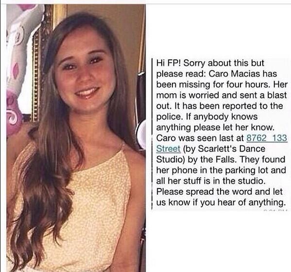 nickmikepete35's tweet image. There are over 400,000 people who live in Miami. ONE person has to know where she is. #HelpFindCaro