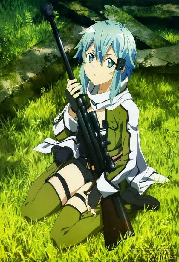 Shamkazuto's tweet photo. #sao2 #sinon http://t.co/uqEEuR0oXM