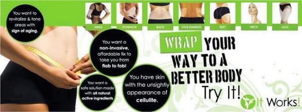LATworkIT's tweet image. The wrap is a quick and easy, all natural treatment for cellulite, stretch marks, loose skin or any "trouble zone"!