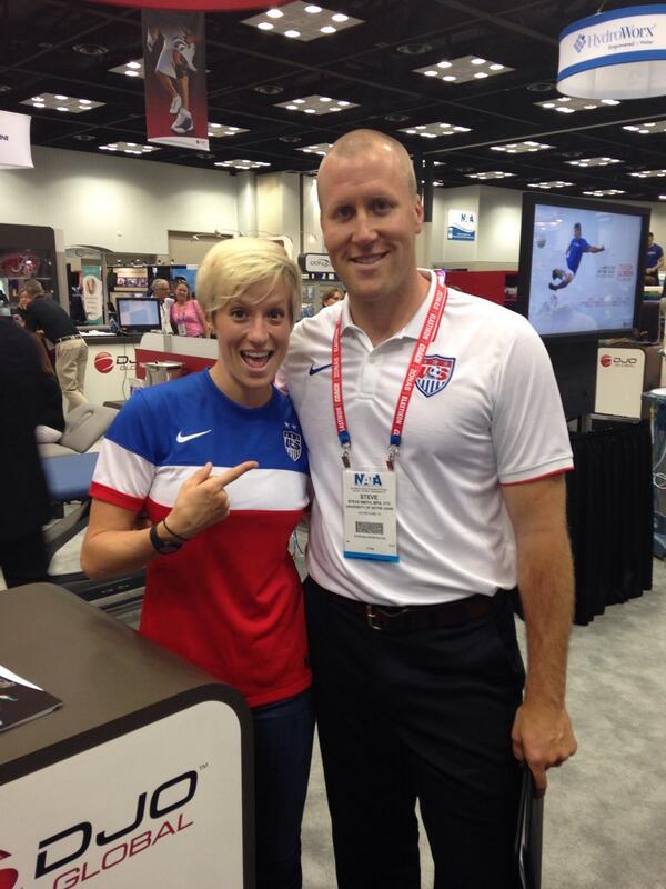 Incredible to meet <a href="/mPinoe/">Megan Rapinoe</a> at #nata2014 today! She's all class!!