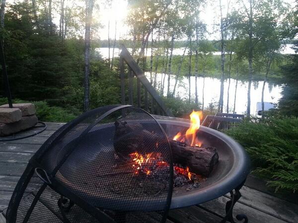 Small fire watching the lake #lakelife