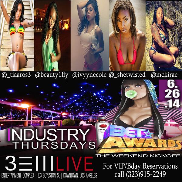 WhoShotYaMedia's tweet photo. Ladies on my guest list 1/2 price til midnite call 323.915.2249. #industrythursdaysLA at #333Live http://t.co/0patp2nrjz
