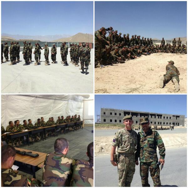 British military personnel are still supporting the Afghan National Security Forces by helping train Afghan troops.