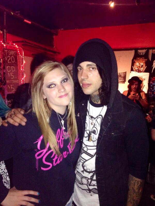 GrrAmy's tweet photo. @AlexFoxx13 from @RelapseSymphony and I. You did AMAZING! See you next time you come to Seattle WA Studio Seven! :) http://t.co/hL2ZfdZYFf
