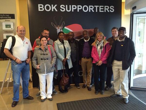 A warm Pembury welcome to the SAB Rugby Tour Group. Perfect rugby weather @peinternational @bokrugby @Scotlandteam