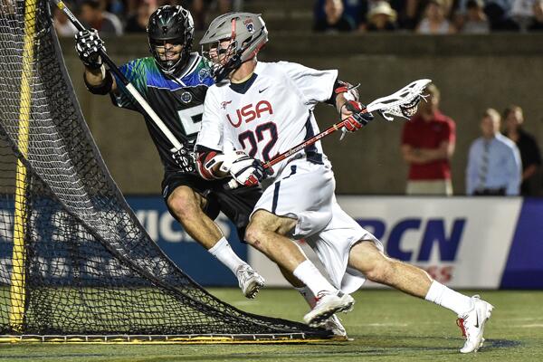 Highlights: #USAMLAX take 10-9 win over <a href="/MLL_Lacrosse/">Major League Lacrosse🥍</a> stars at ASG - video via MLL | laxmag.us/TDUbJy