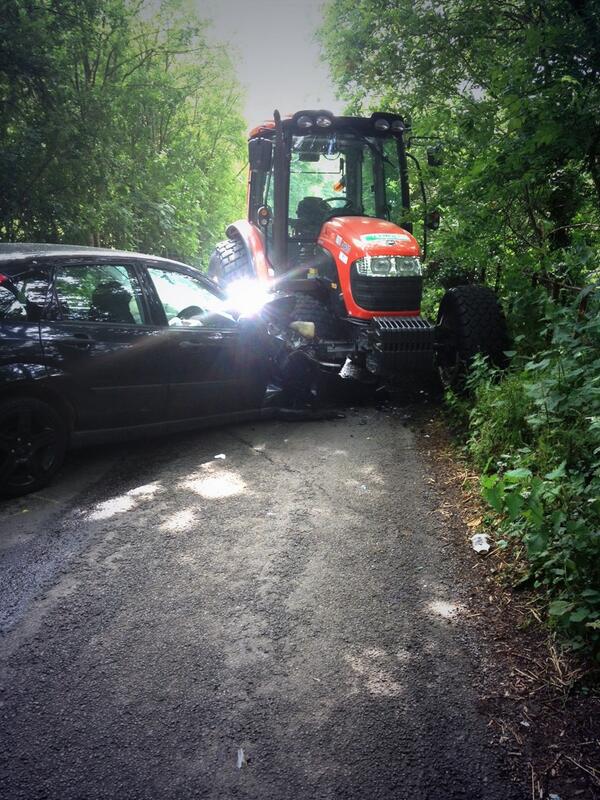 Tractor and car crash in Buckinghamshire ITV News