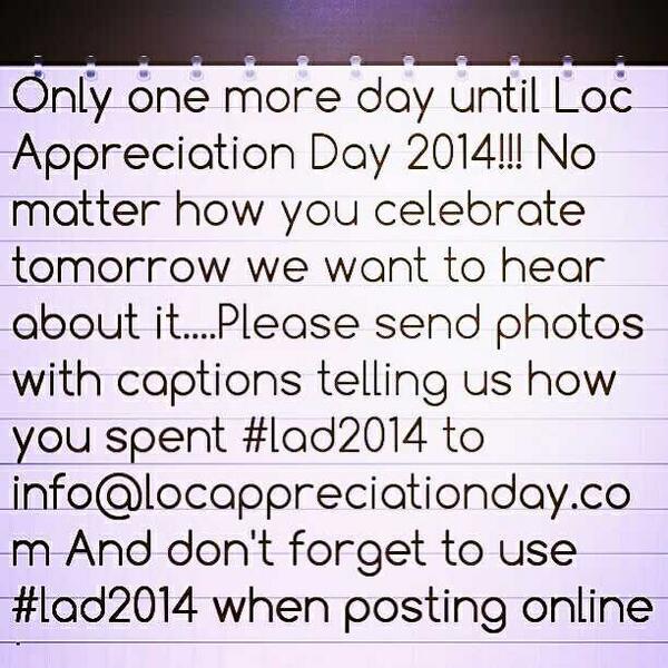 LAD_Info's tweet photo. Send all #lad2014 related photos with captions to info@locappreciationday.com Also, please use #lad2014 tomorrow :-) http://t.co/0ewcnFBWgx