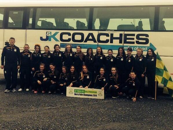 U14 girls are off to @StMolaiseGaelsG , Sligo. Great bunch of talented girls, we know you'll do us proud- GOOD LUCK👍