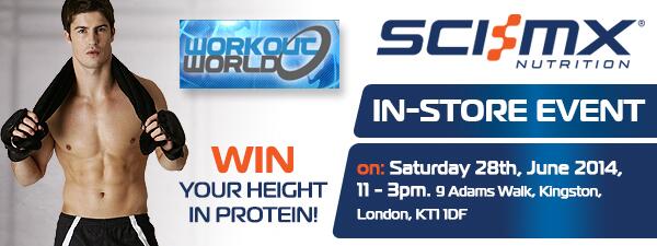 WORKOUTWORLD1's tweet photo. Don't forget ,Sci Mx promo day tomorrow. Call the store for details of offers exclusively on the day @SCIMX http://t.co/zN2OjaWNyp