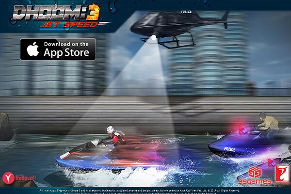 Dhoom3TheGame's tweet photo. Get ready for awesome jet speed experience with #Dhoom3JetSpeed now available on @AppStore! http://t.co/LPRqGn1TAy http://t.co/nRsPq3GIuS