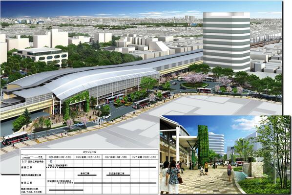 musashino_hope's tweet photo. 【武蔵境駅北口広場工事（市長の活動日誌6/23より）】
新ロータリーを設け、水と緑を配置した魅力ある駅前広場を創出します。平成27年度末完成予定です。（画像は武蔵境駅北口広場完成イメージ）
http://t.co/jmtmhKYNiu http://t.co/pIRFcoKMsM