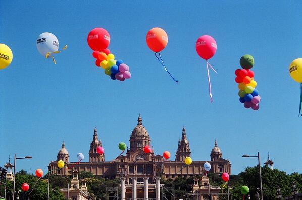 BCNBeyond's tweet photo. Tomorrow 6PM starts the #PrideParade 2014 : Get ready for some #rainbow action! http://t.co/6HAxQrsn4n