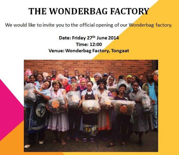 SarahCollinsNB's tweet image. @TheWonderbag opened a new &amp;amp; very "grown up" factory today, exciting, my "baby" is becoming a global force 4 change