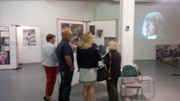 Great art at turnpike gallery leigh students from Bedford high and Fred Longworth